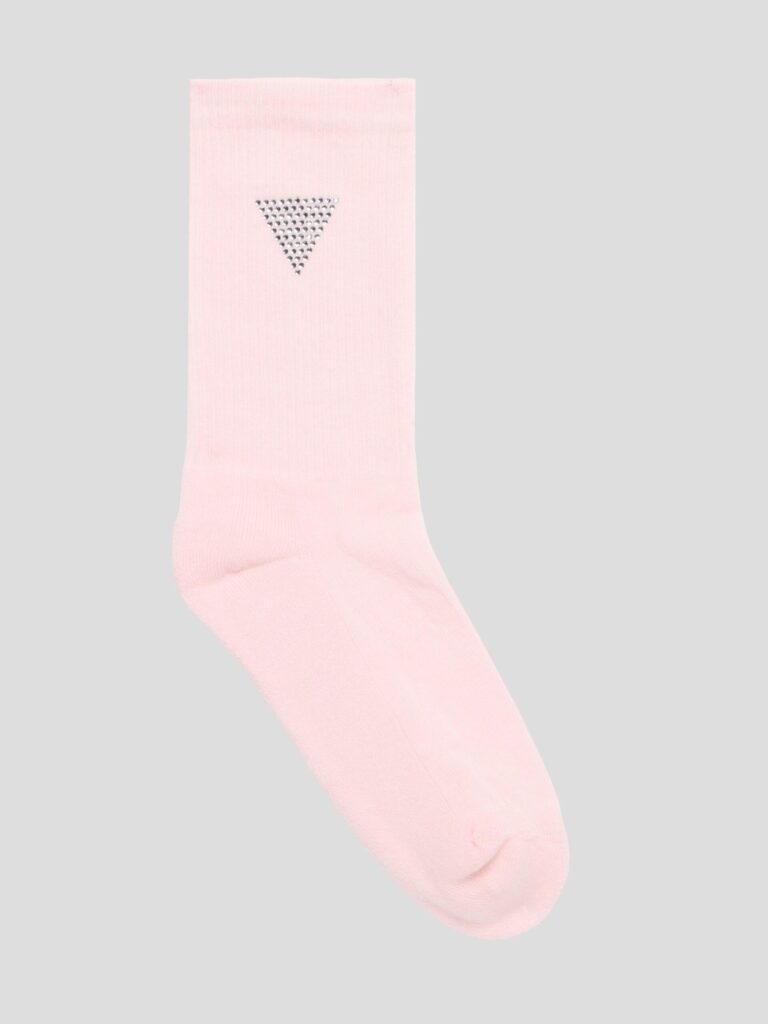 GUESS ATHLEISURE RHINESTONES TRIANGLE SPORT SOC ΚΑΛΤΣΕΣ ΓΥΝΑΙΚΕΙΟ | PINK
