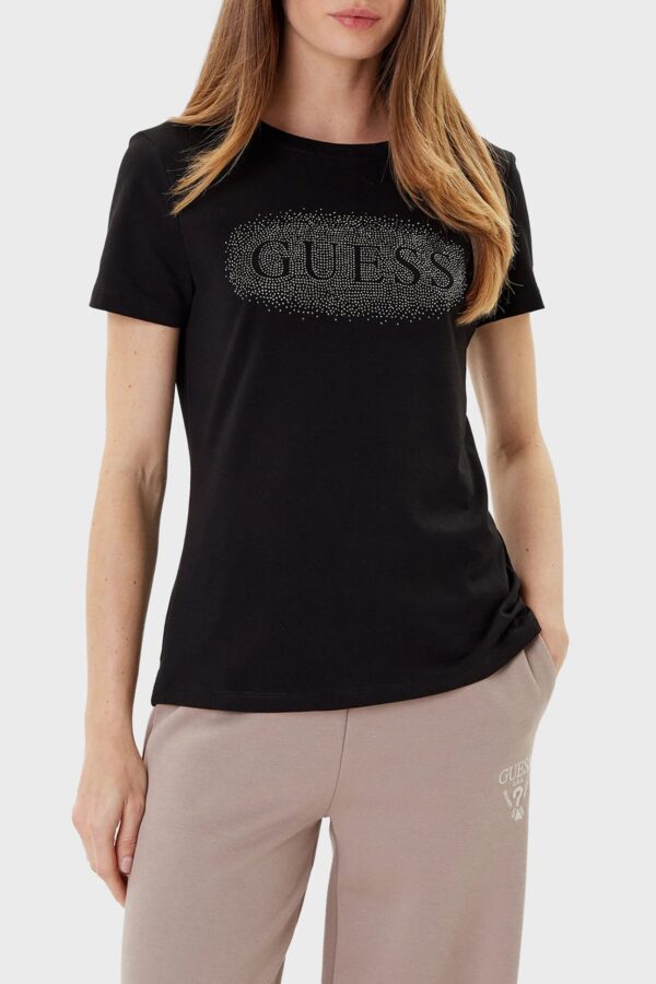 GUESS ATHLEISURE INGRID SS T-SHIRT ΜΠΛΟΥΖΑ ΓΥΝΑΙΚΕΙΟ | BLACK