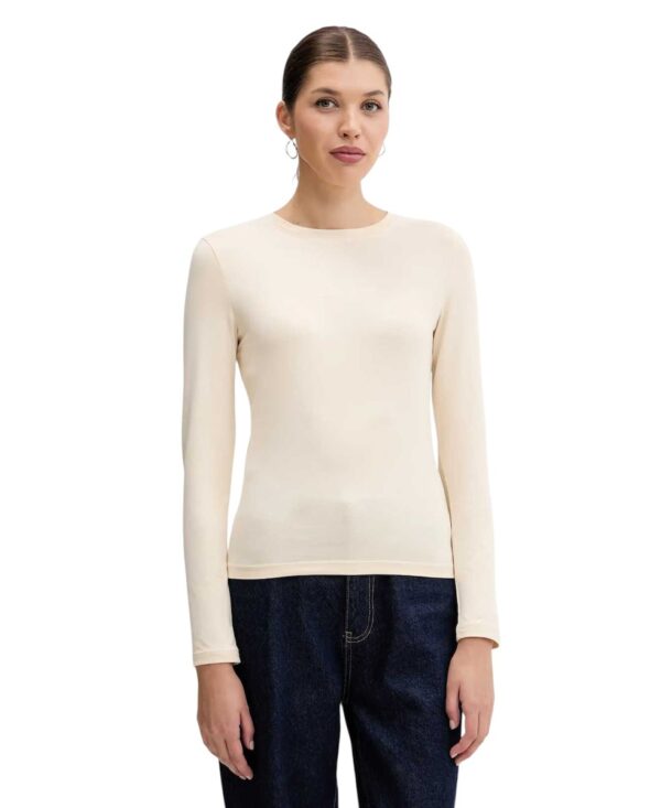 GUESS JEANS SLIM LOGO EMB TEE ΜΠΛΟΥΖΑ ΓΥΝΑΙΚΕΙΟ | BEIGE