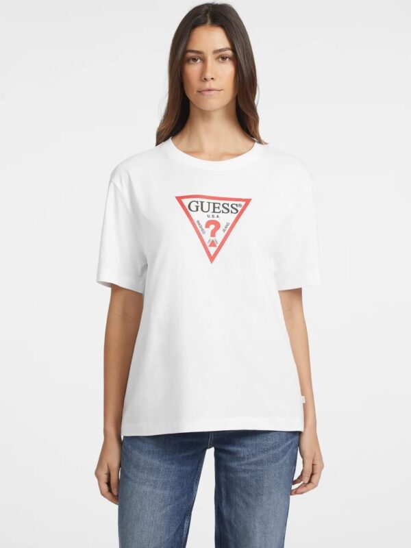 GUESS JEANS ICONIC TEE ΜΠΛΟΥΖΑ ΓΥΝΑΙΚΕΙΟ | WHITE