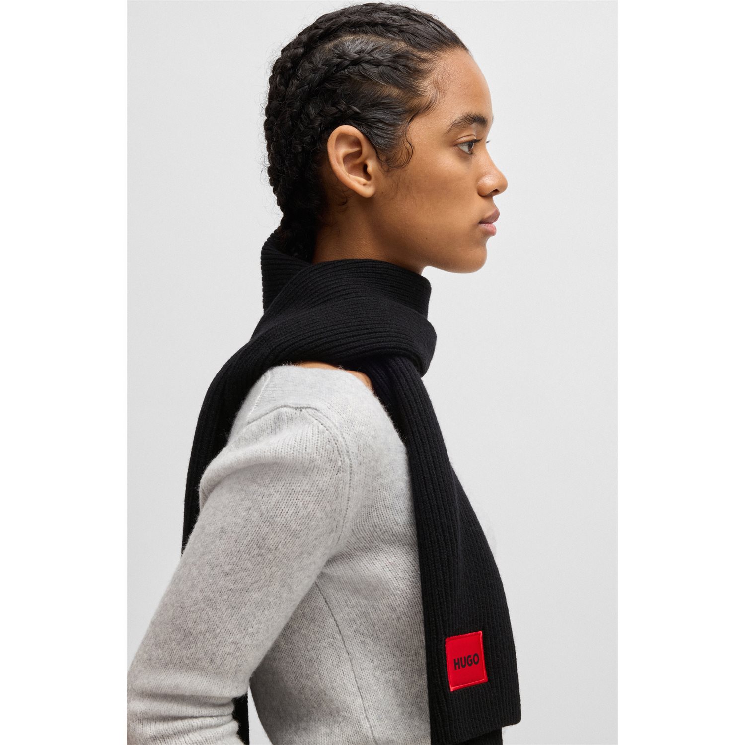 BOSS ΑΞΕΣΟΥΑΡ SAFFA_SCARF | BLACK BOSS ΑΞΕΣΟΥΑΡ SAFFA_SCARF | BLACK