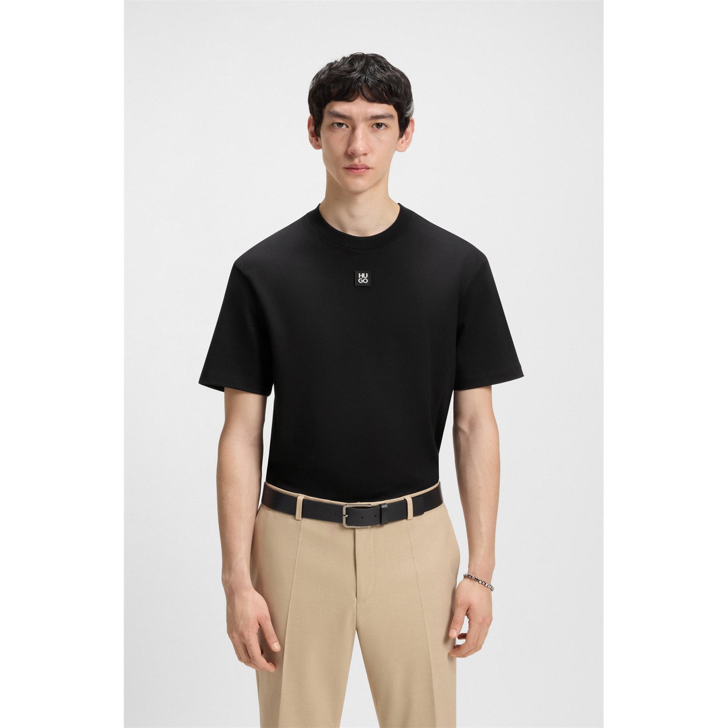 KARL LAGERFELD JEANS KLJ REG MIX MATERIAL TEE | INDIGO