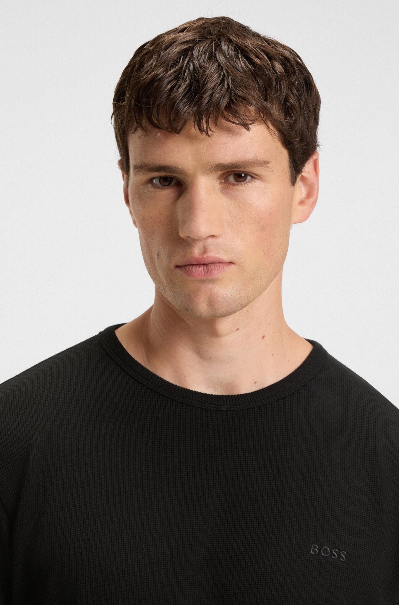 KARL LAGERFELD JEANS KLJ REG MIX MATERIAL TEE | INDIGO