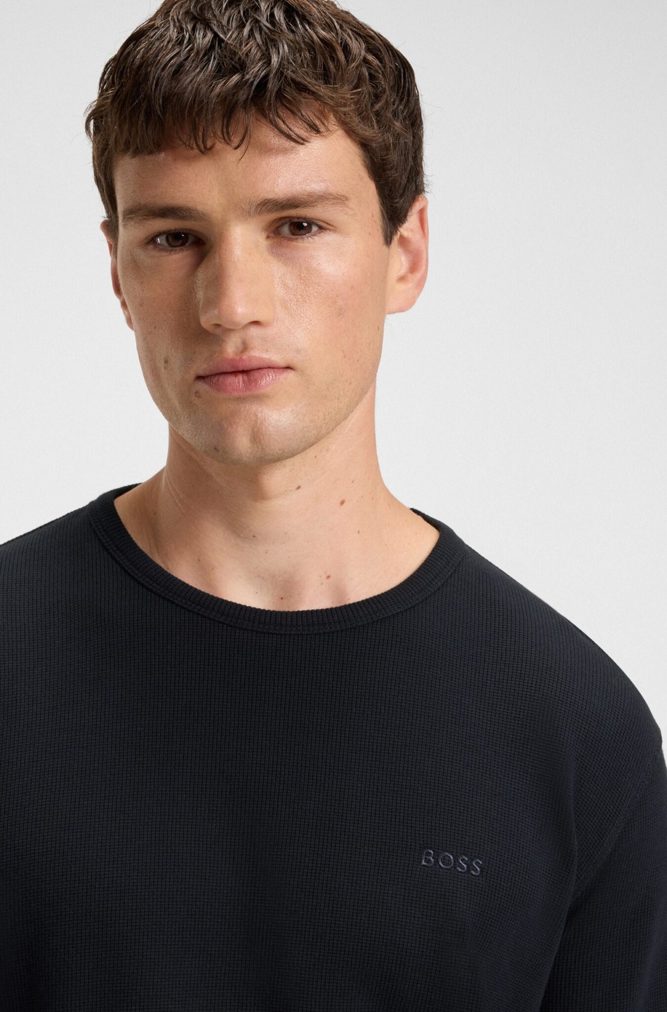 KARL LAGERFELD JEANS KLJ REG MIX MATERIAL TEE | INDIGO