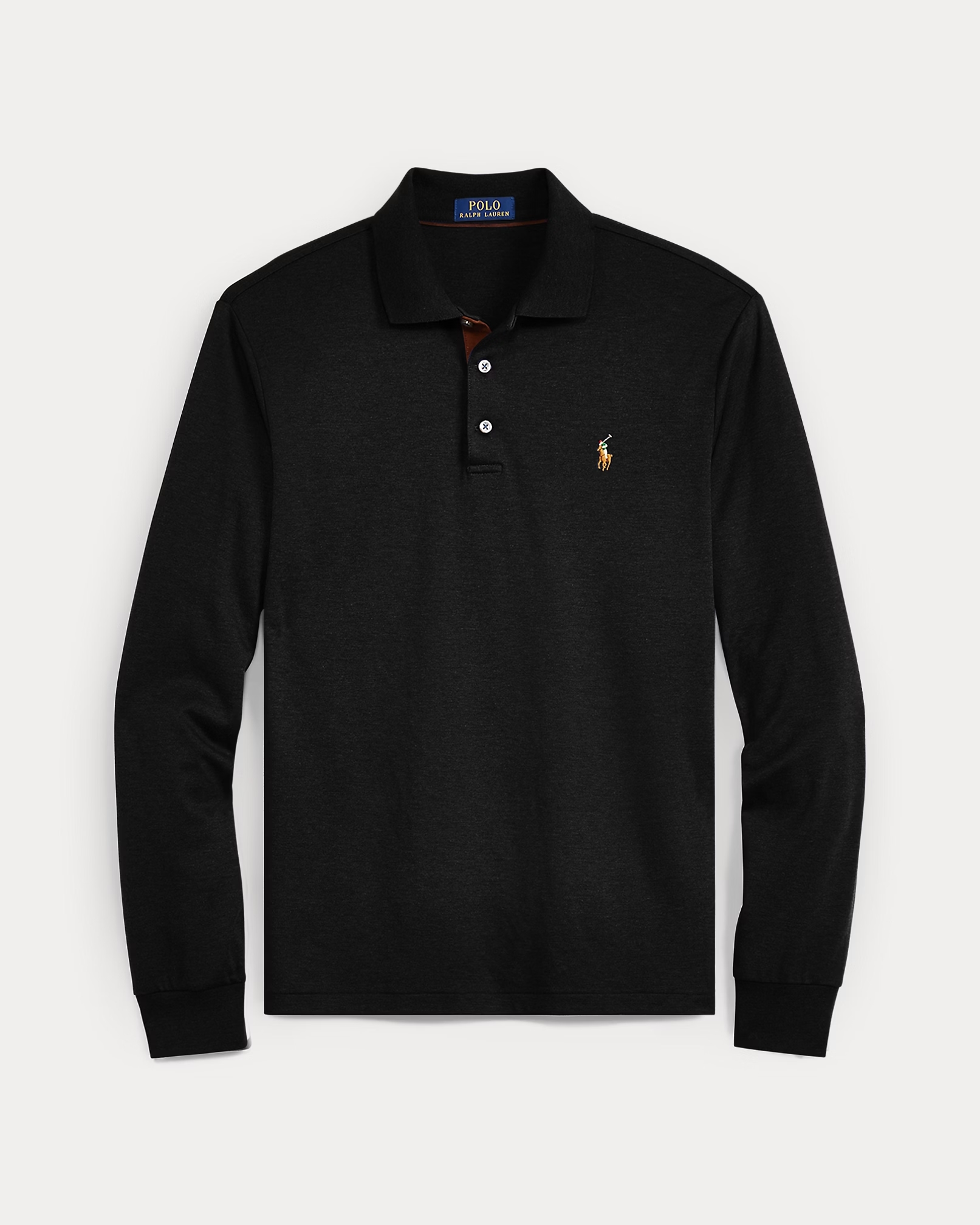 POLO RALPH LAUREN LSKCCMSLM6-LONG SLEEVE-KNIT 710671785 | BLACK POLO RALPH LAUREN LSKCCMSLM6-LONG SLEEVE-KNIT 710671785 | BLACK