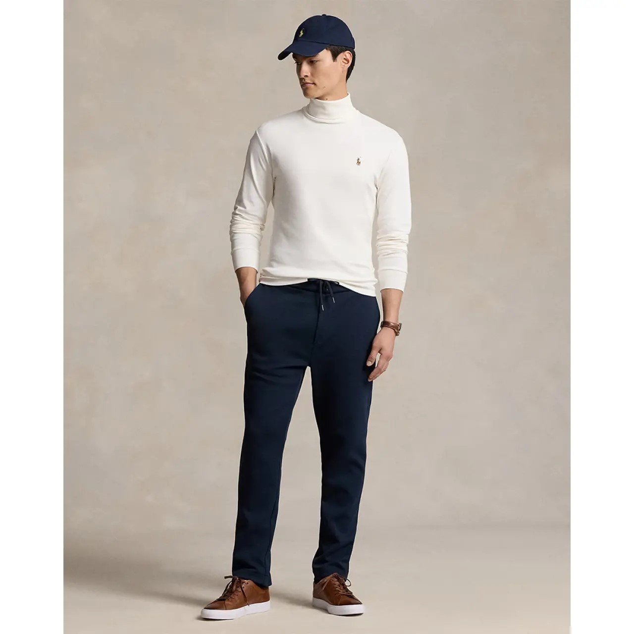 POLO RALPH LAUREN LSTURTLEM1-LONG SLEEVE710760126 | WHITE POLO RALPH LAUREN LSTURTLEM1-LONG SLEEVE710760126 | WHITE