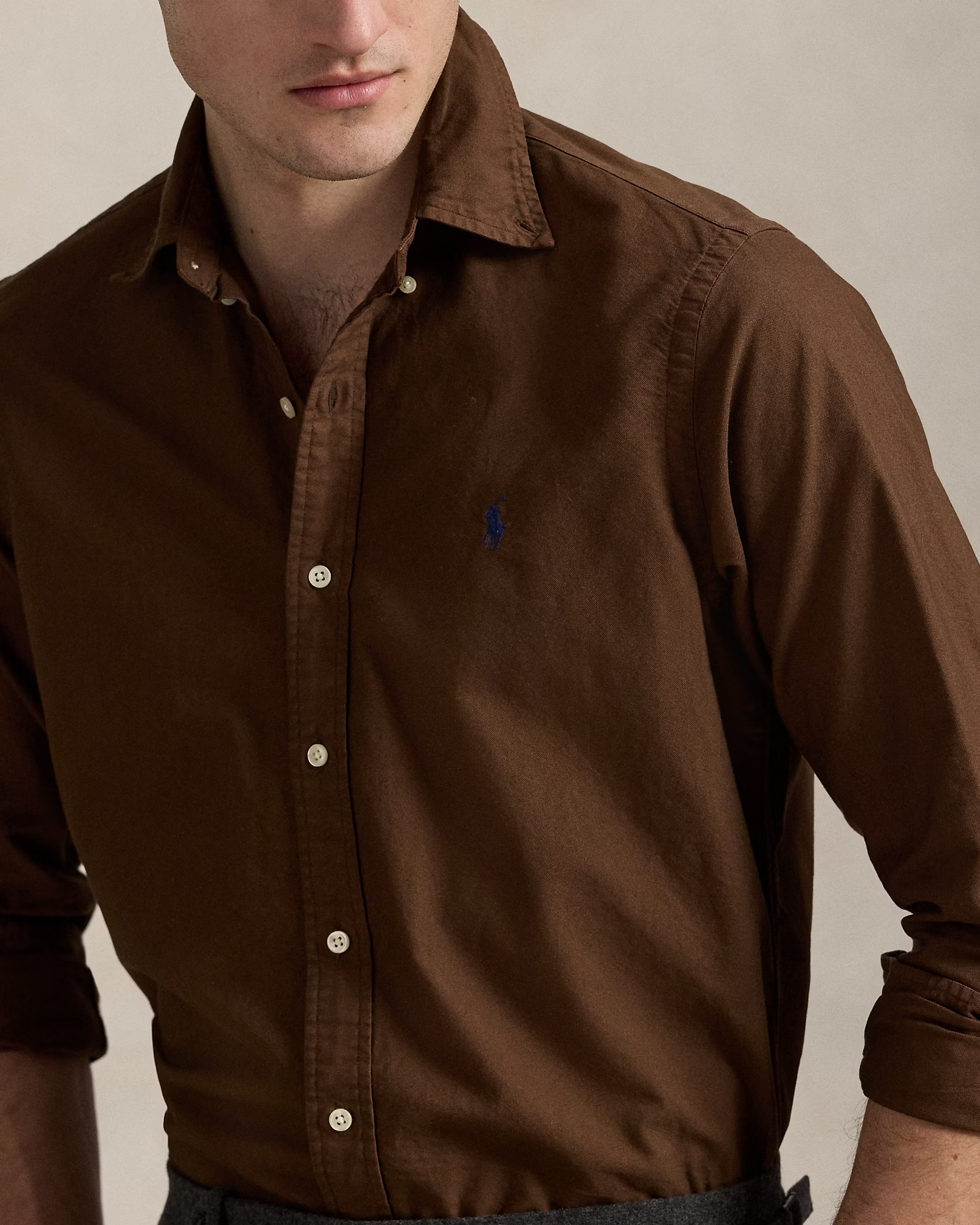 POLO RALPH LAUREN CUBDPPCS-LONG SLEEVE 710805564 | BROWN POLO RALPH LAUREN CUBDPPCS-LONG SLEEVE 710805564 | BROWN