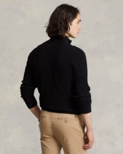 POLO RALPH LAUREN LSCABLEHZPP-LONG SLEEVE-PULLOVER 710876766 | BLACK