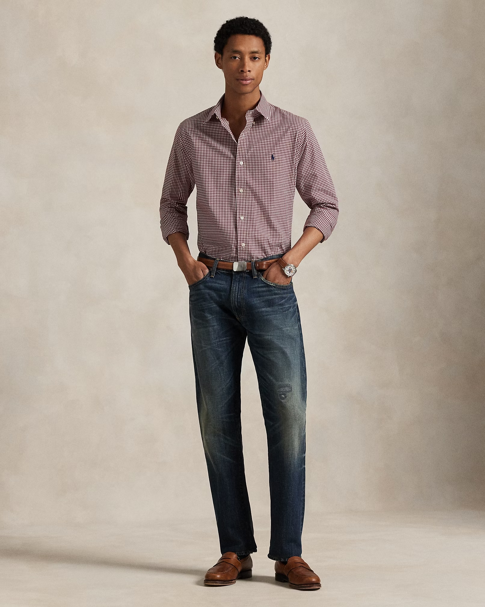 POLO RALPH LAUREN CUBDPPCS-LONG SLEEVE-SPORT SHIRT | WINE POLO RALPH LAUREN CUBDPPCS-LONG SLEEVE-SPORT SHIRT | WINE