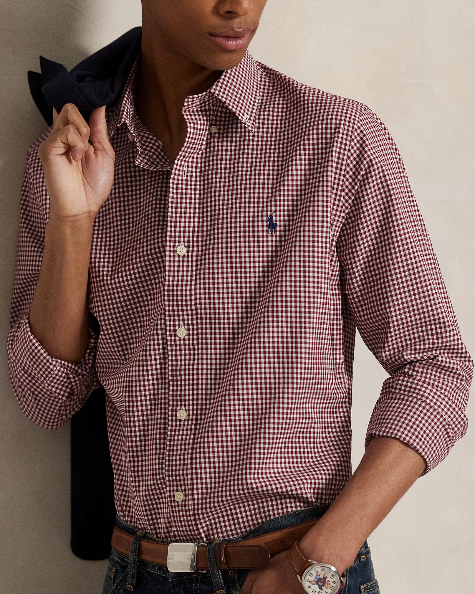 POLO RALPH LAUREN CUBDPPCS-LONG SLEEVE-SPORT SHIRT | WINE POLO RALPH LAUREN CUBDPPCS-LONG SLEEVE-SPORT SHIRT | WINE