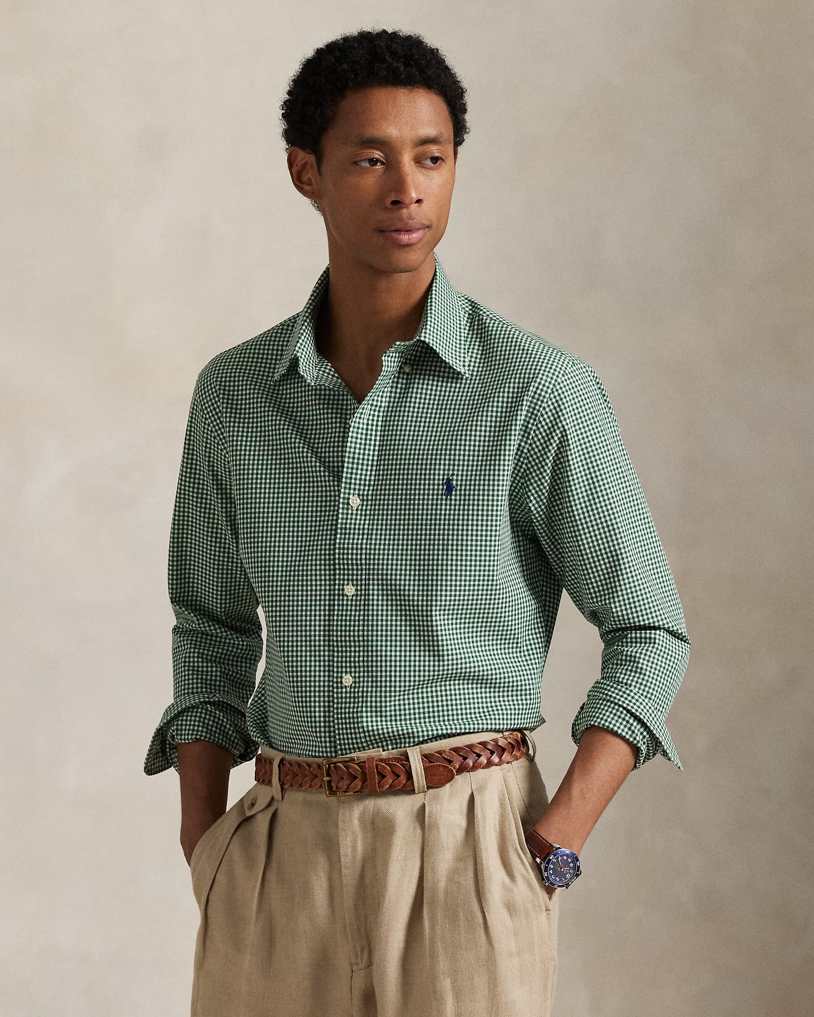 POLO RALPH LAUREN CUBDPPCS-LONG SLEEVE-SPORT SHIRT | GREEN POLO RALPH LAUREN CUBDPPCS-LONG SLEEVE-SPORT SHIRT | GREEN