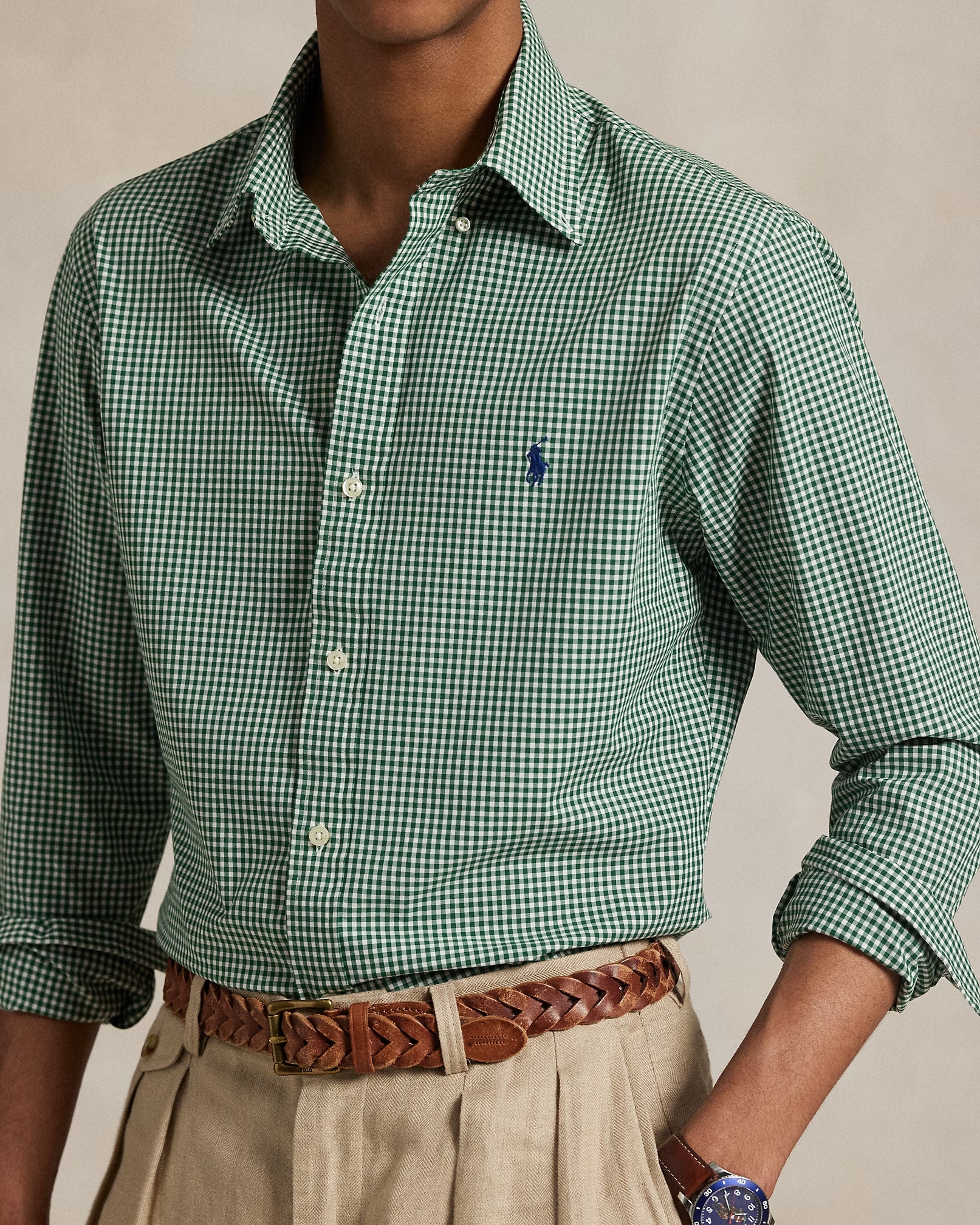 POLO RALPH LAUREN CUBDPPCS-LONG SLEEVE-SPORT SHIRT | GREEN POLO RALPH LAUREN CUBDPPCS-LONG SLEEVE-SPORT SHIRT | GREEN