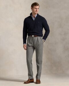 POLO RALPH LAUREN LS HZ-LONG SLEEVE-PULLOVER | DARK BLUE