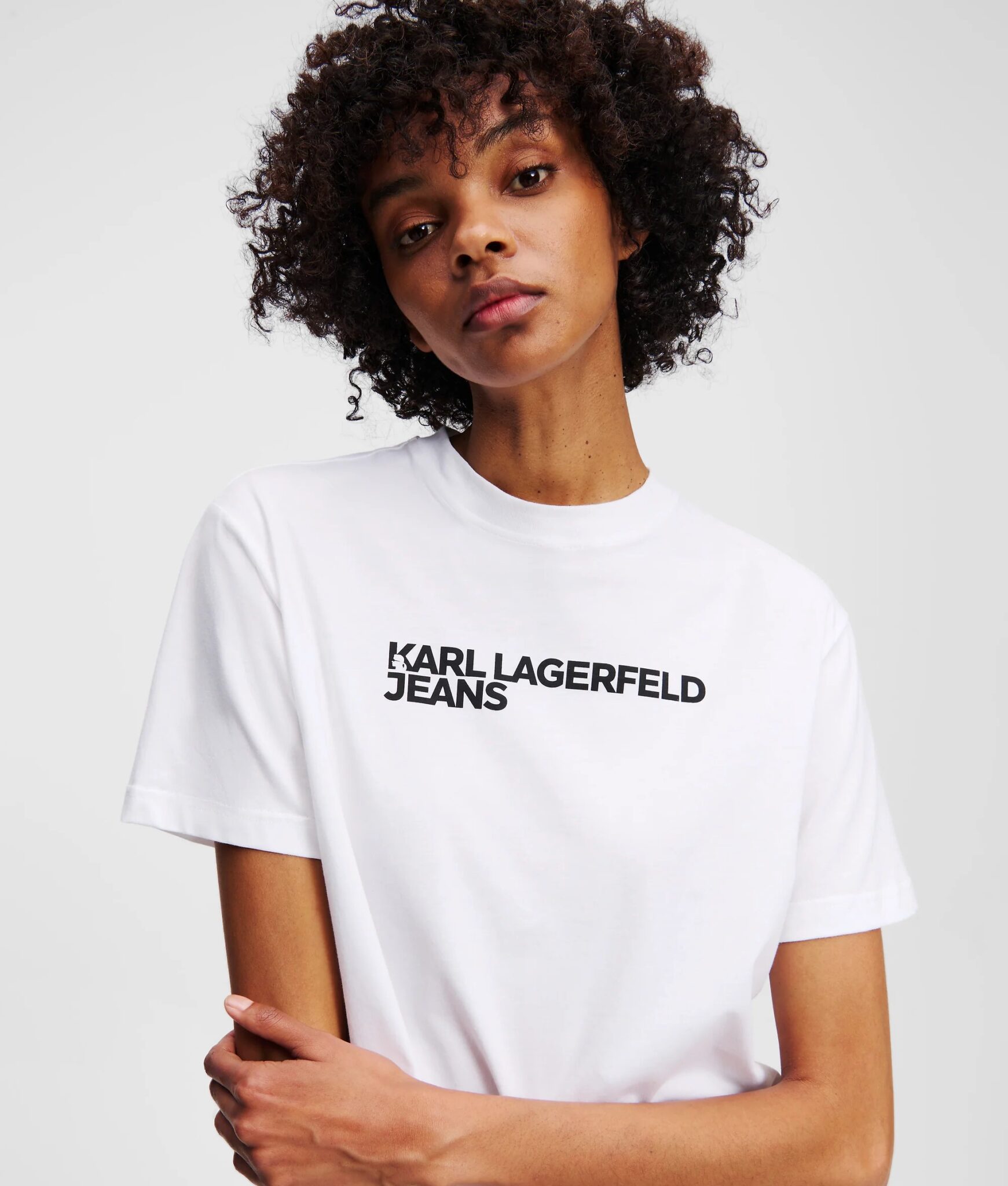 KARL LAGERFELD JEANS KLJ MILANO PIPING TOP | BLACK