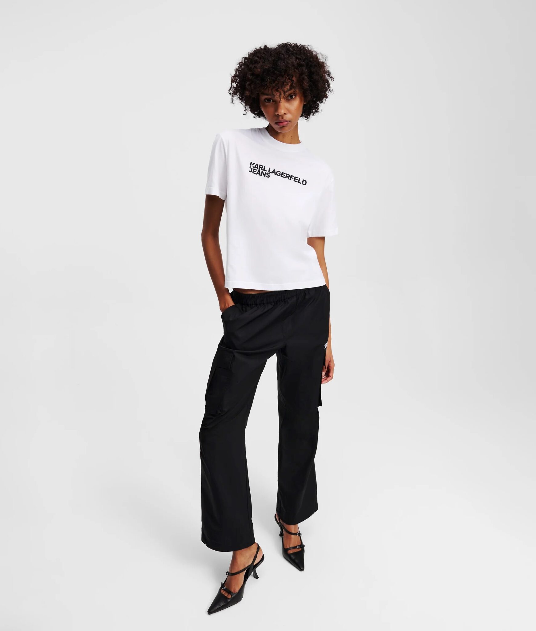 KARL LAGERFELD JEANS KLJ REG SS ESSENTIAL TEE A1W17005-71 | WHITE KARL LAGERFELD JEANS KLJ REG SS ESSENTIAL TEE A1W17005-71 | WHITE