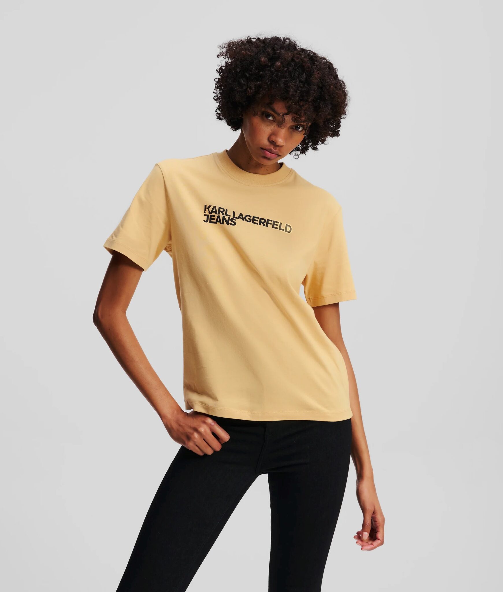 KARL LAGERFELD JEANS KLJ MILANO PIPING TOP | BLACK