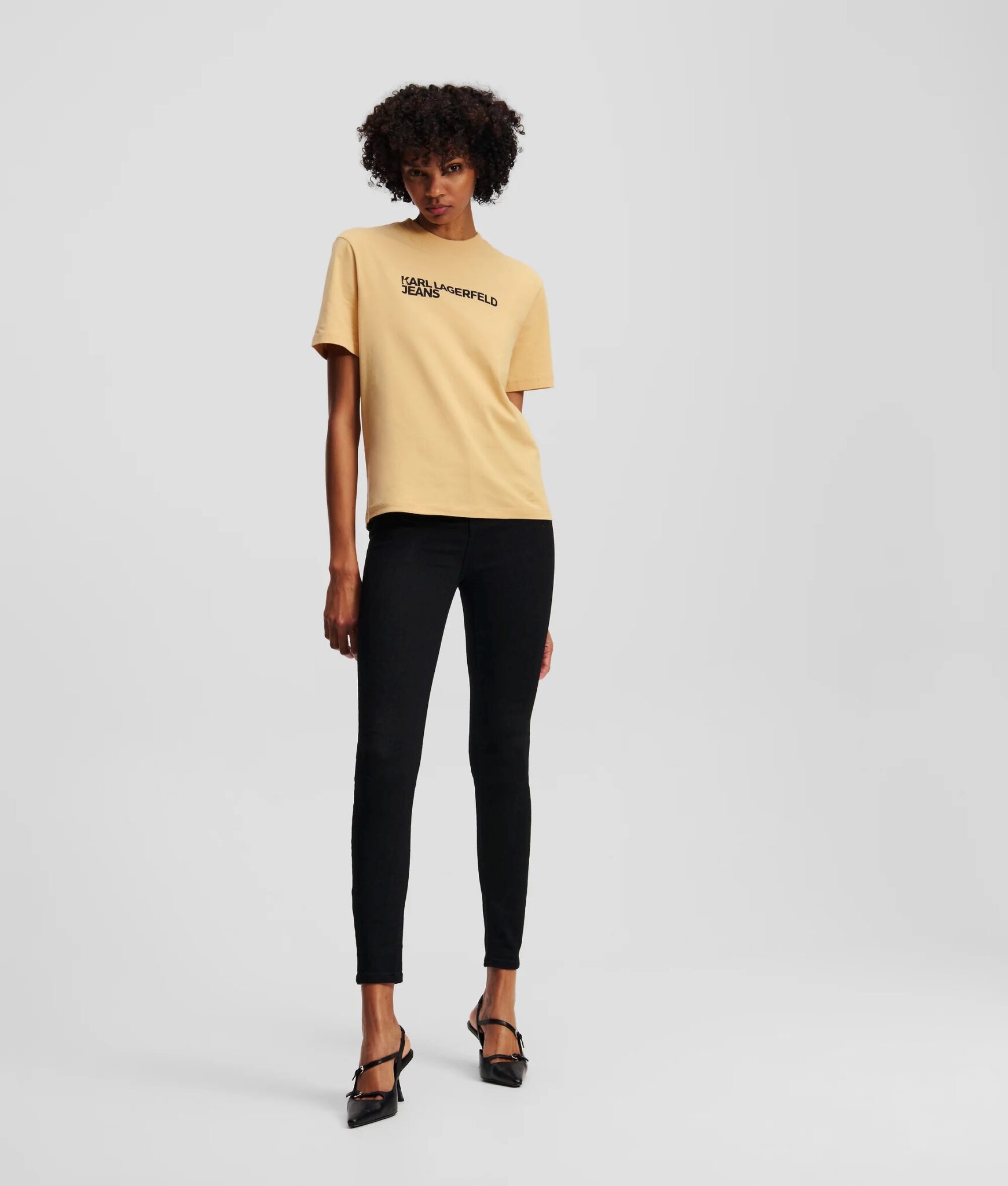 KARL LAGERFELD JEANS KLJ REG SS ESSENTIAL TEE A1W17005-71 | DARK BEIGE KARL LAGERFELD JEANS KLJ REG SS ESSENTIAL TEE A1W17005-71 | DARK BEIGE
