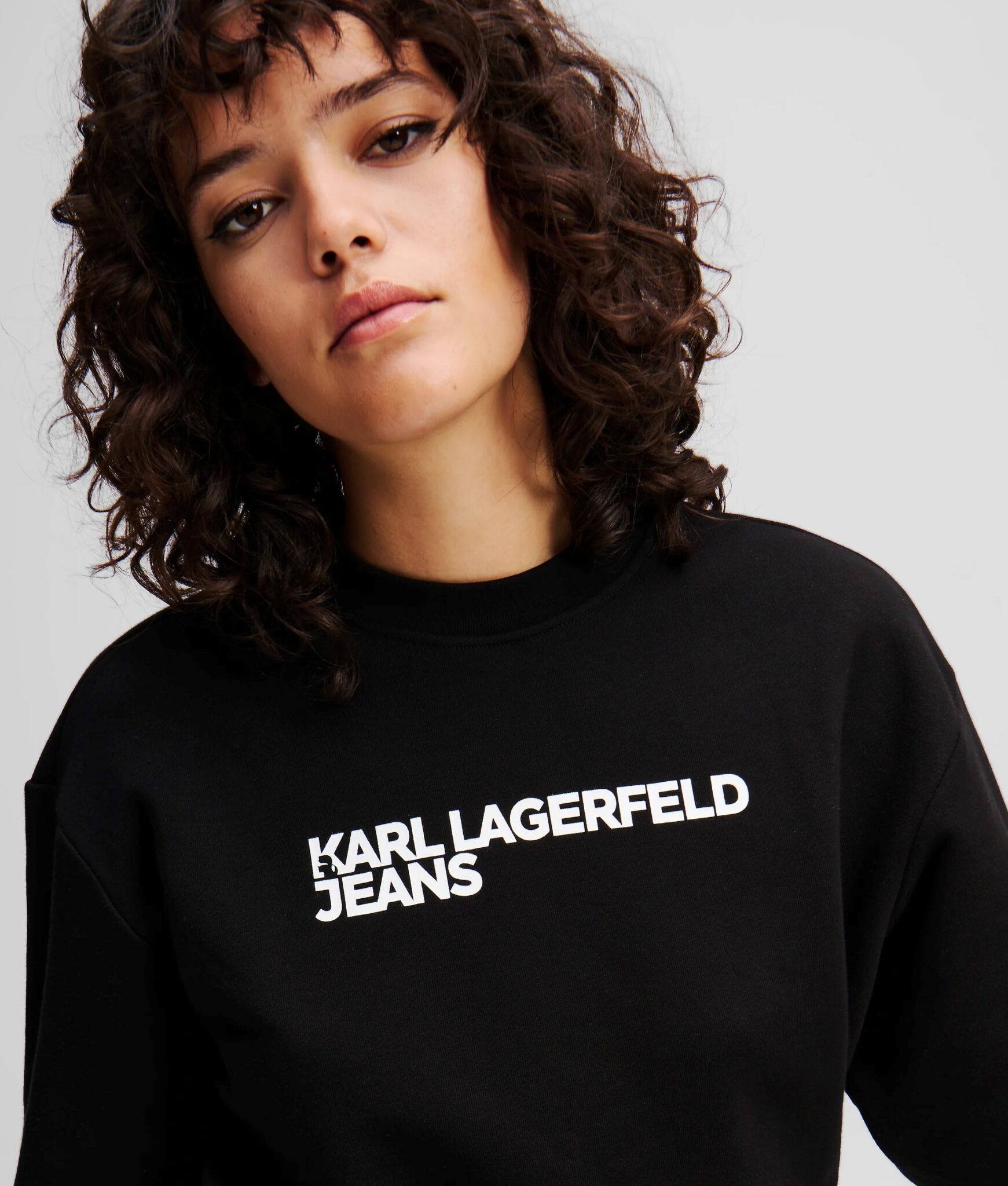 KARL LAGERFELD JEANS KLJ MILANO PIPING TOP | BLACK