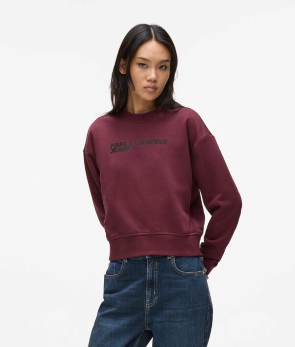 KARL LAGERFELD JEANS KLJ REG ESSENTIAL LOGO SWEAT A1W20005-71 | BORDEAUX