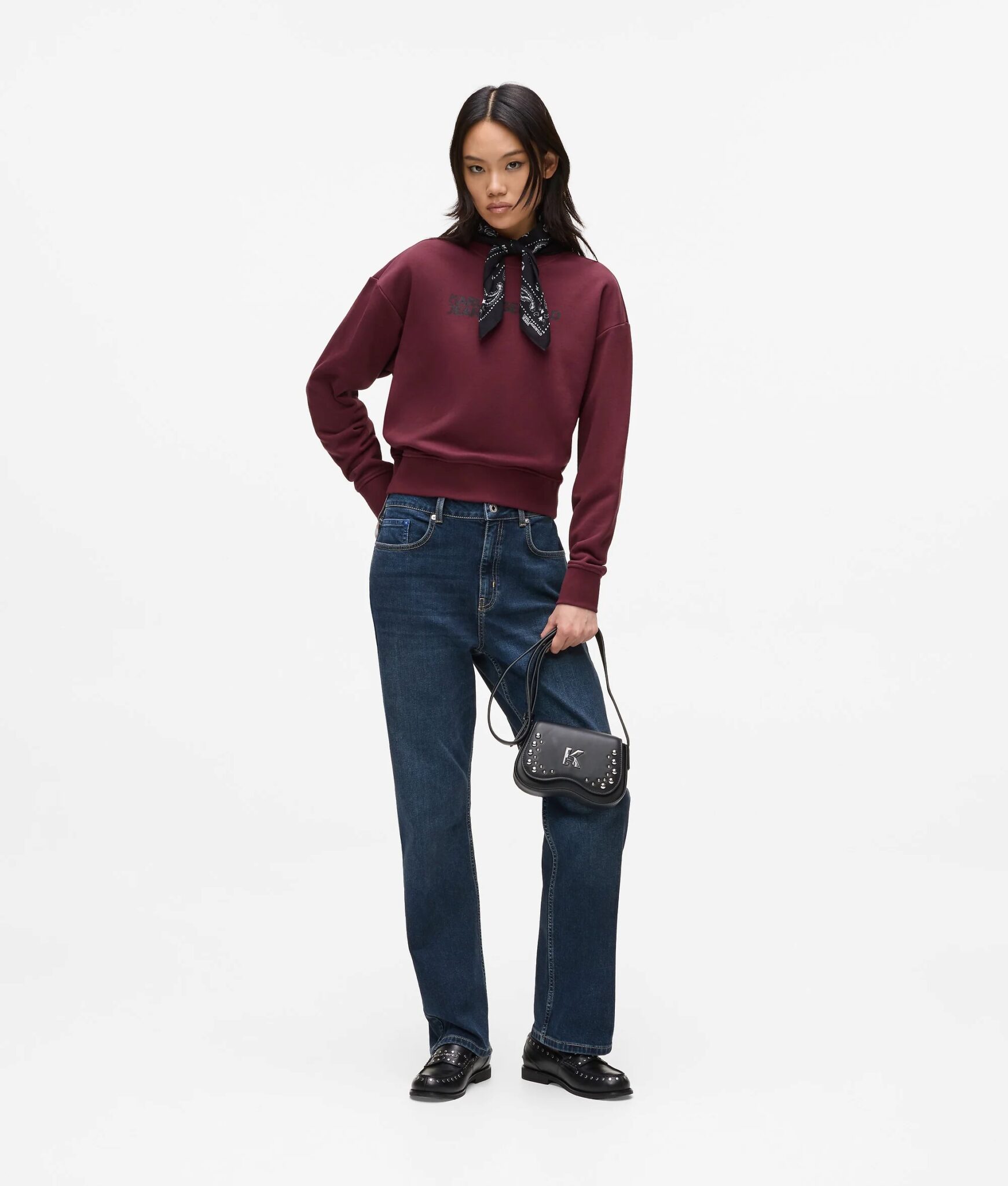 KARL LAGERFELD JEANS KLJ REG ESSENTIAL LOGO SWEAT A1W20005-71 | BORDEAUX KARL LAGERFELD JEANS KLJ REG ESSENTIAL LOGO SWEAT A1W20005-71 | BORDEAUX