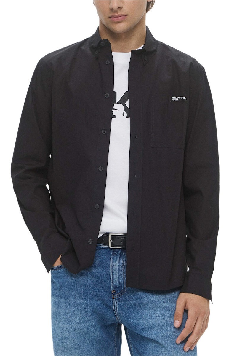 KARL LAGERFELD JEANS KLJ POPLIN SHIRT A3M16005 | BLACK