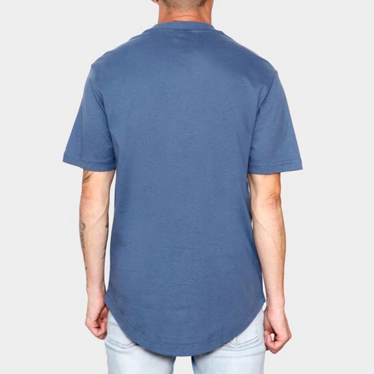 KARL LAGERFELD JEANS KLJ REG MIX MATERIAL TEE | INDIGO