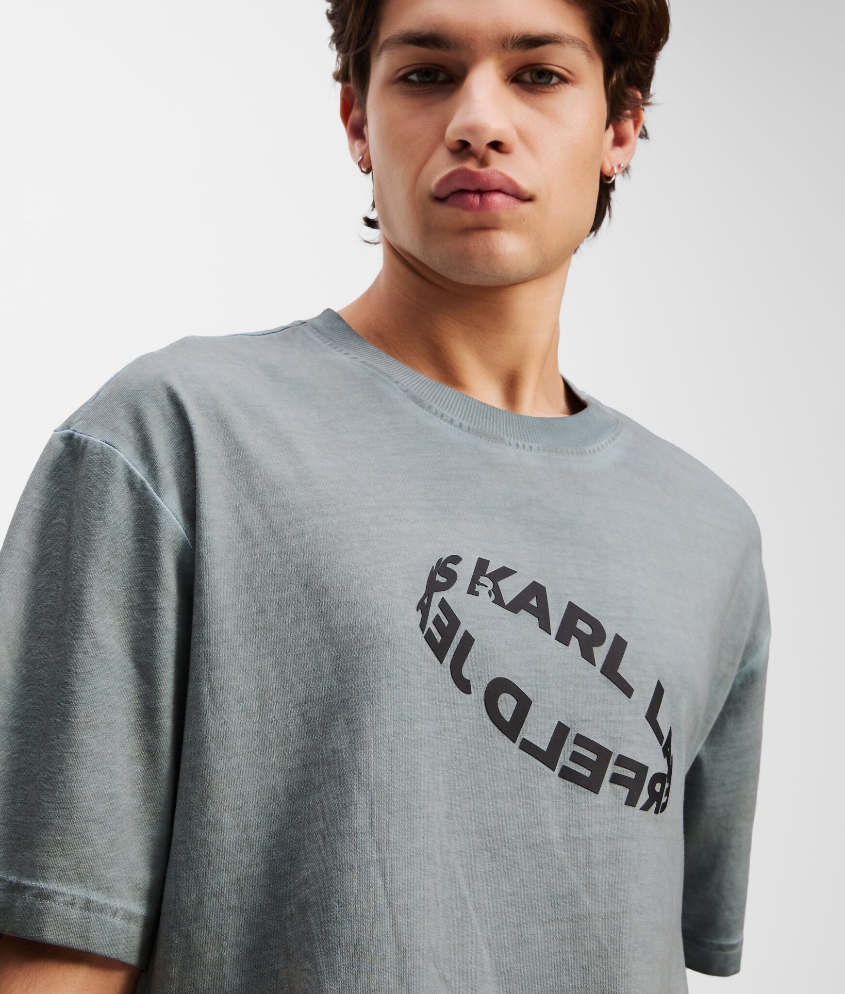 KARL LAGERFELD JEANS KLJ RELAX WASHED TEE A3M17034 | DARK GREY KARL LAGERFELD JEANS KLJ RELAX WASHED TEE A3M17034 | DARK GREY