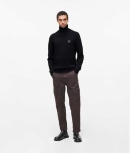 KARL LAGERFELD JEANS KLJ REGULAR ROLL-NECK SWEATER A3M18001 | BLACK
