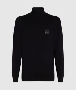 KARL LAGERFELD JEANS KLJ REGULAR ROLL-NECK SWEATER A3M18001 | BLACK
