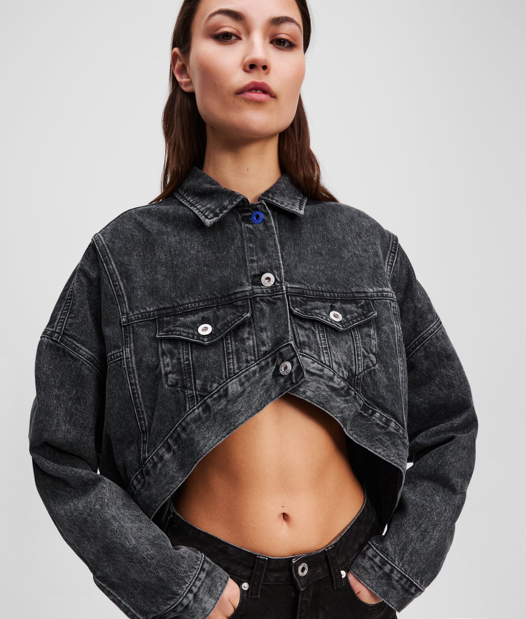 KARL LAGERFELD JEANS KLJ OVERSIZED JACKET A3W14060 | ANTHRACITE KARL LAGERFELD JEANS KLJ OVERSIZED JACKET A3W14060 | ANTHRACITE