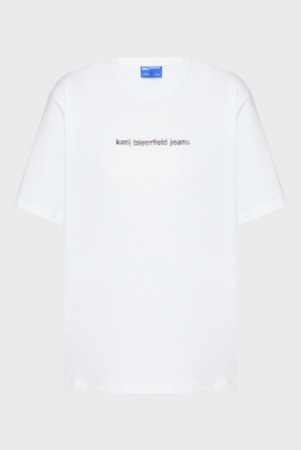 KARL LAGERFELD JEANS KLJ REG BLUR LOGO TEE A3W17039 | WHITE KARL LAGERFELD JEANS KLJ REG BLUR LOGO TEE A3W17039 | WHITE