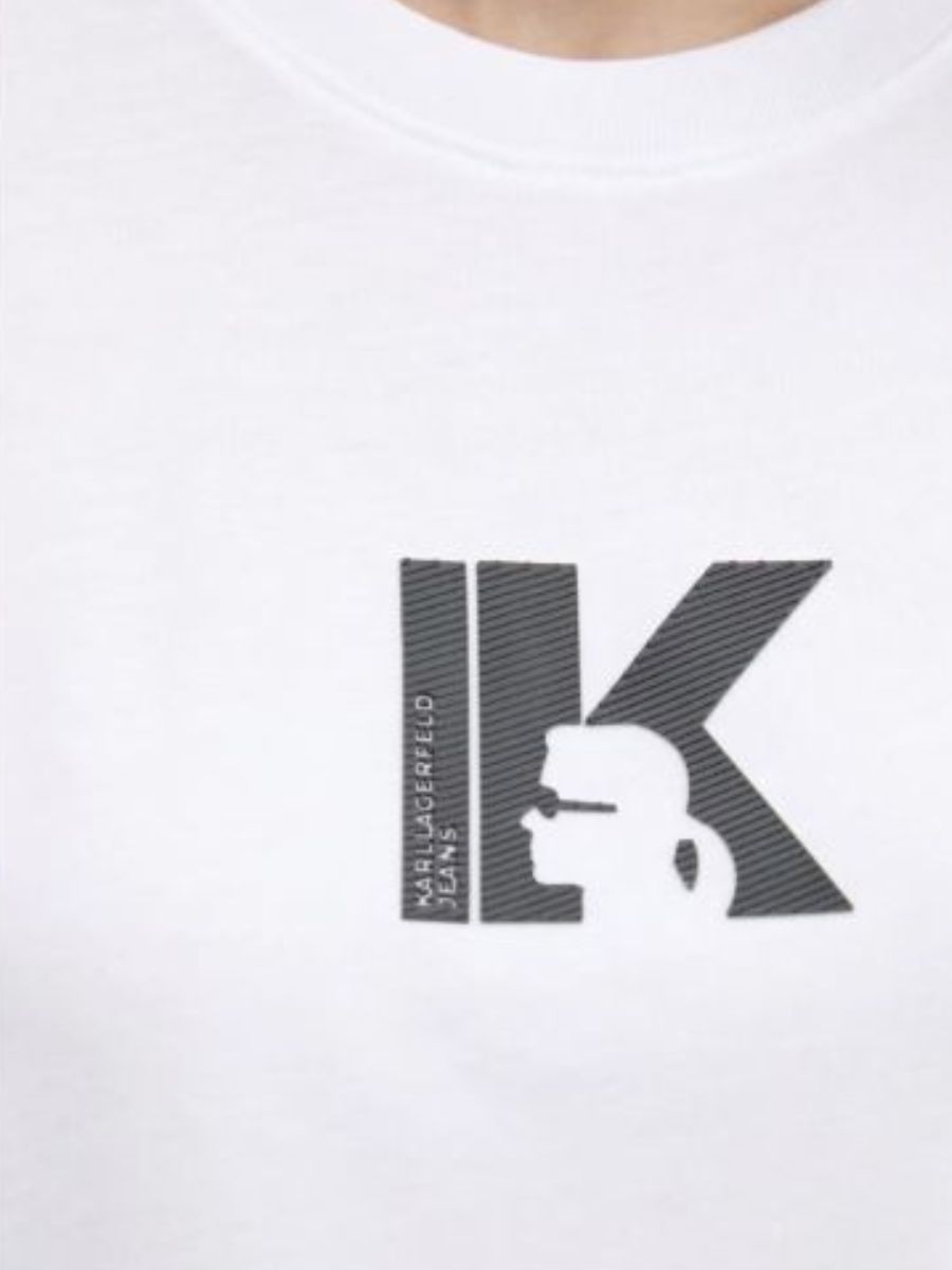 KARL LAGERFELD JEANS KLJ REG K LOGO TEE A3W17094 | WHITE KARL LAGERFELD JEANS KLJ REG K LOGO TEE A3W17094 | WHITE