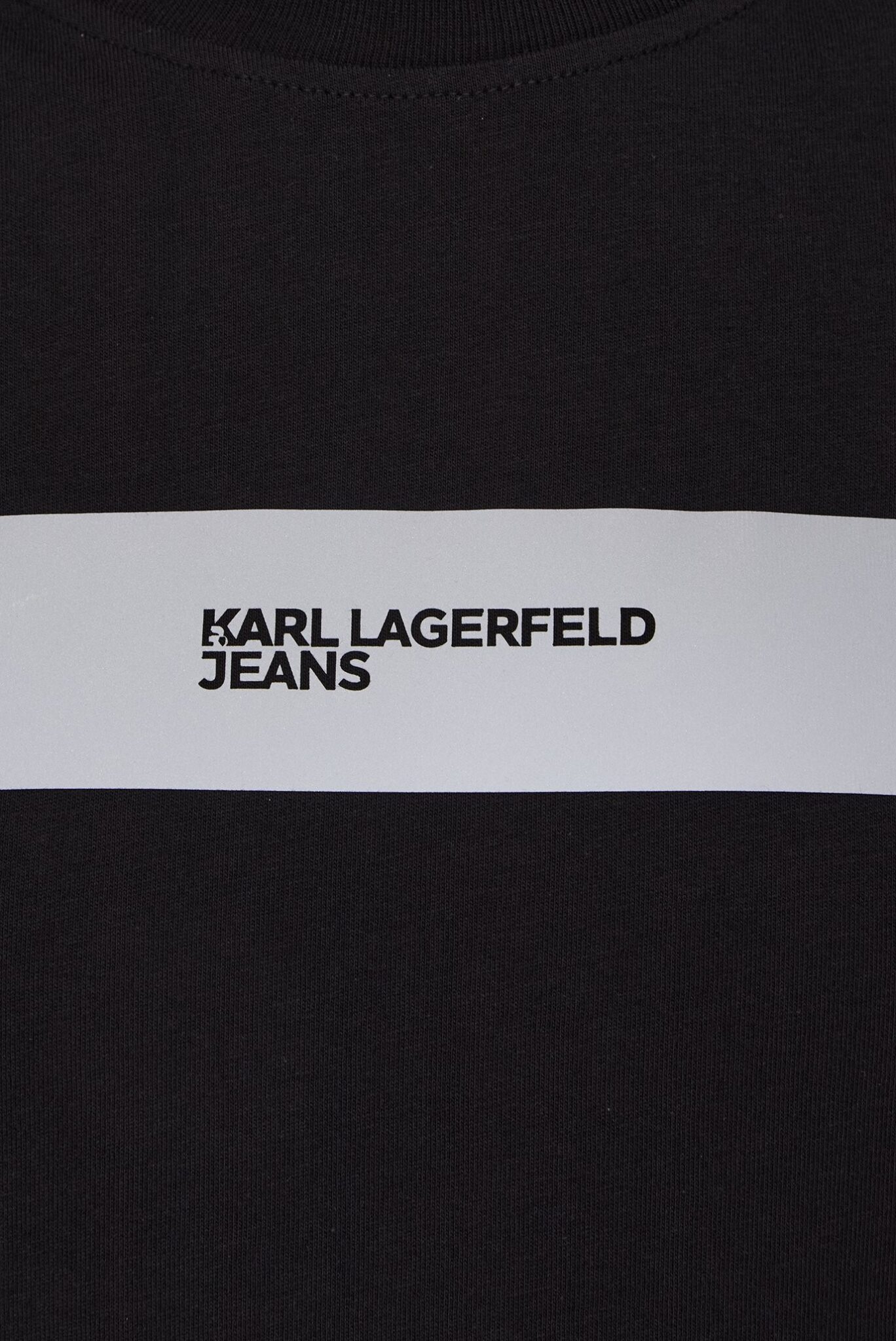 KARL LAGERFELD JEANS KLJ SLIM REFLECTIVE TEE A4M17019 | BLACK KARL LAGERFELD JEANS KLJ SLIM REFLECTIVE TEE A4M17019 | BLACK