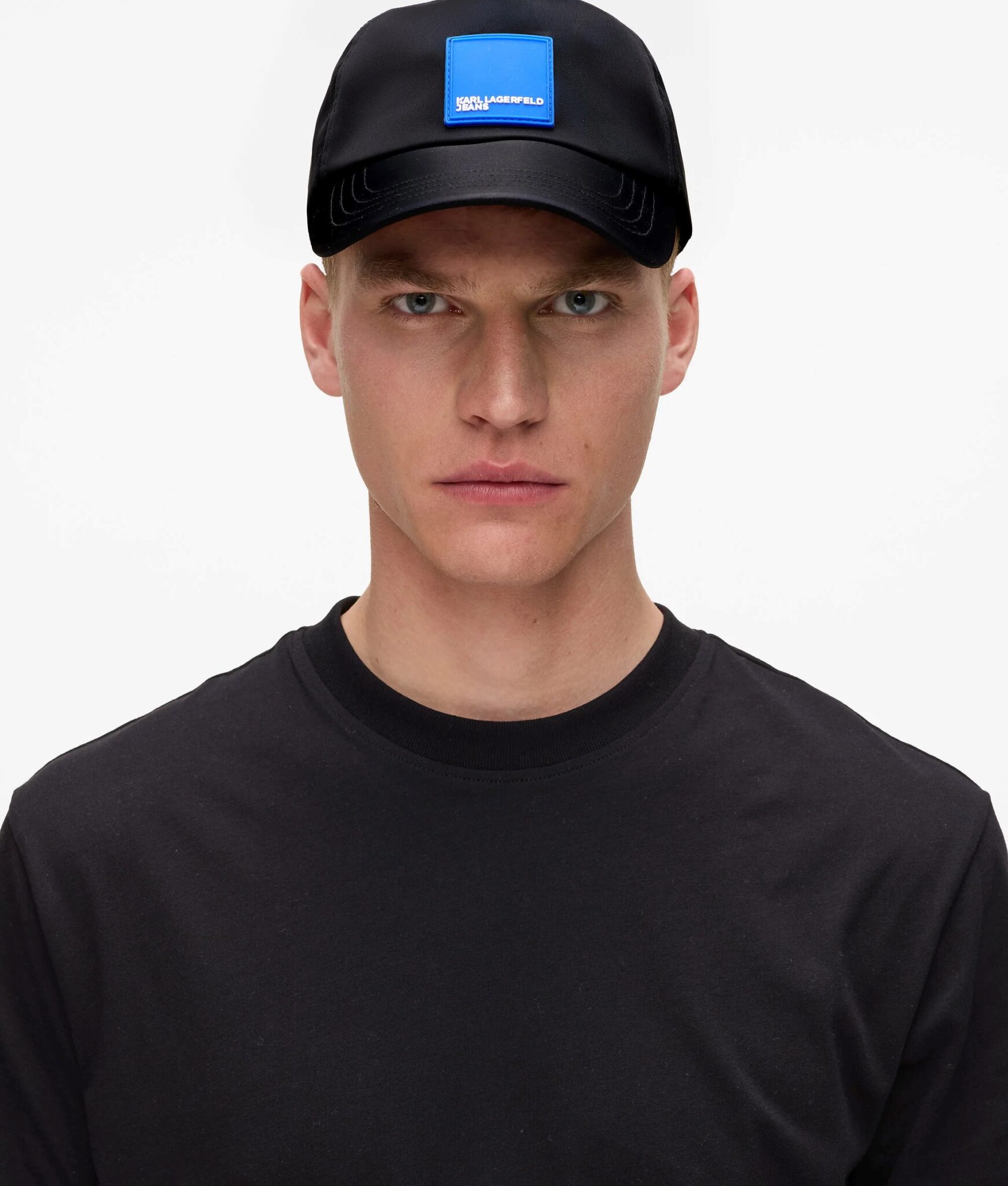 KARL LAGERFELD JEANS KLJ BOX LOGO NYLON CAP A4M33077 | BLACK