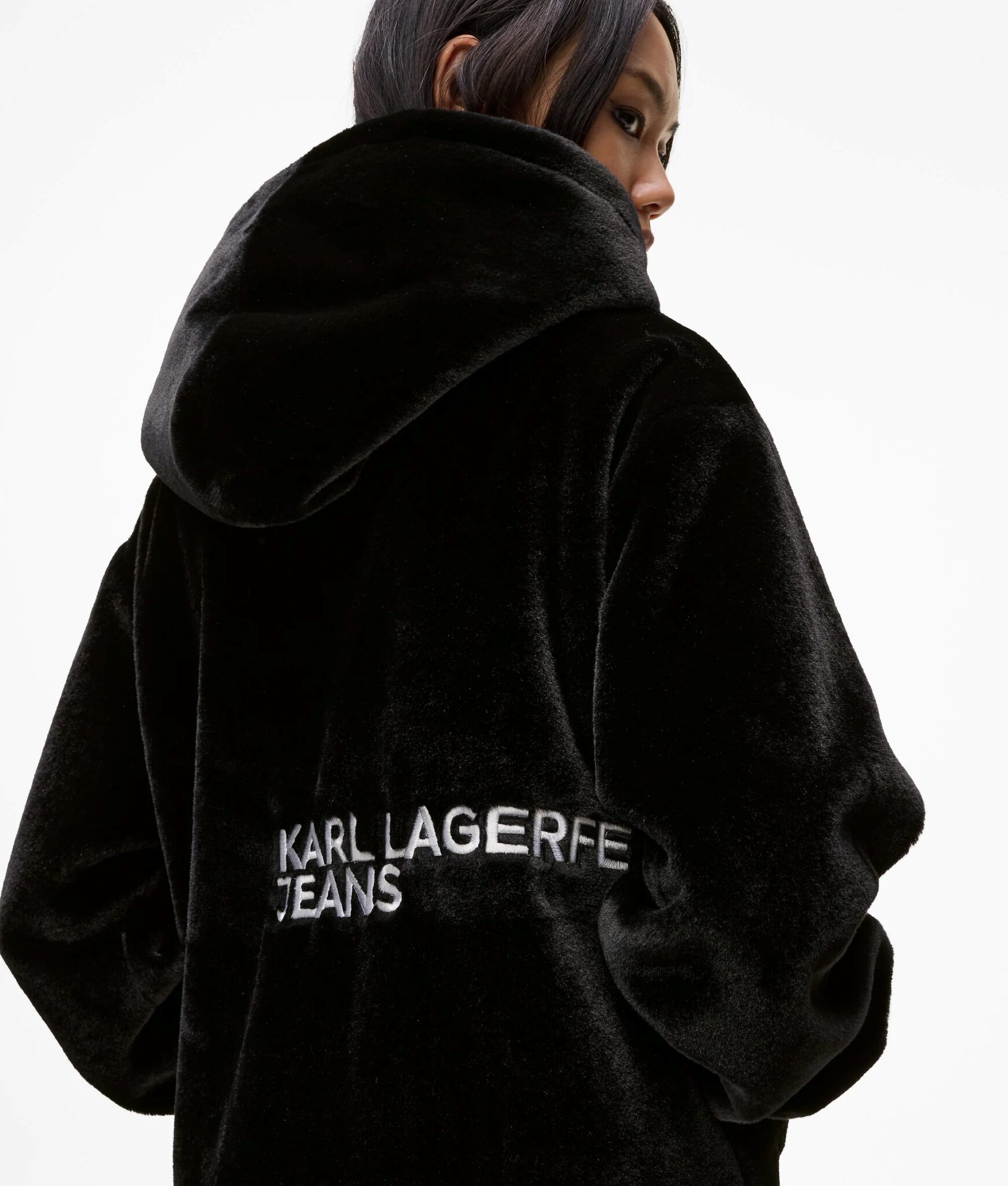 KARL LAGERFELD JEANS ΜΠΟΥΦΑΝ KLJ FAUX FUR JACKET A4W15057 | BLACK KARL LAGERFELD JEANS ΜΠΟΥΦΑΝ KLJ FAUX FUR JACKET A4W15057 | BLACK