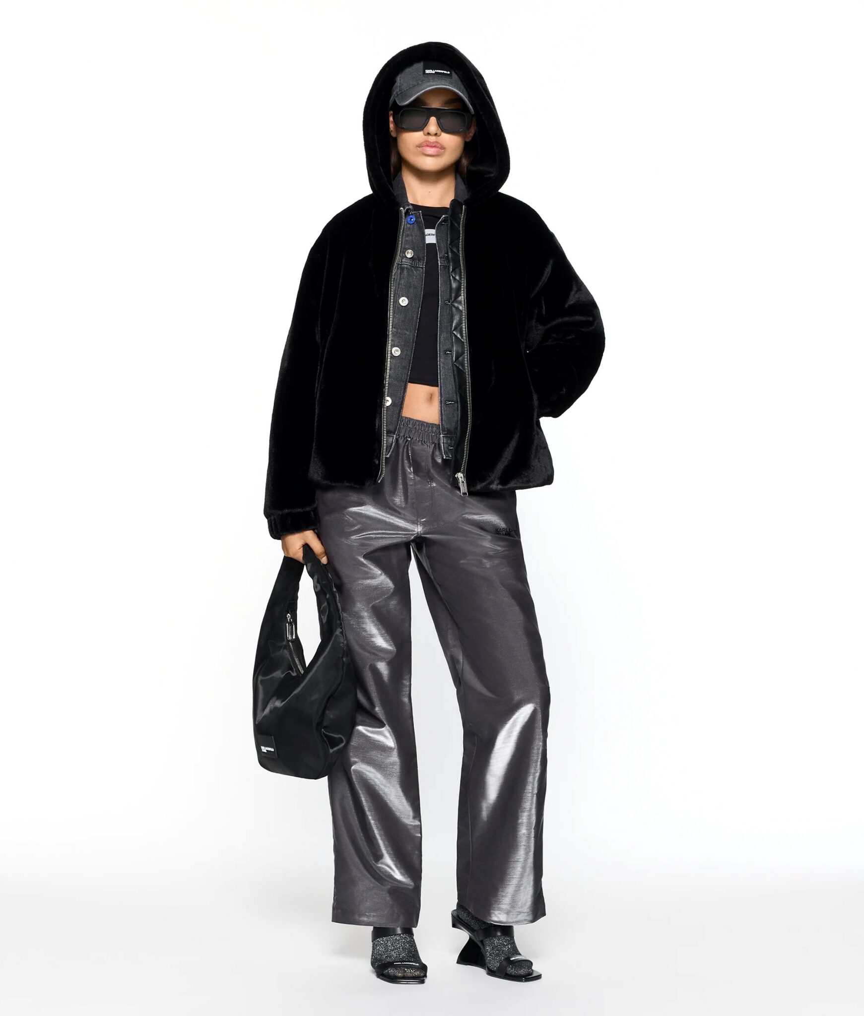 KARL LAGERFELD JEANS ΜΠΟΥΦΑΝ KLJ FAUX FUR JACKET A4W15057 | BLACK KARL LAGERFELD JEANS ΜΠΟΥΦΑΝ KLJ FAUX FUR JACKET A4W15057 | BLACK