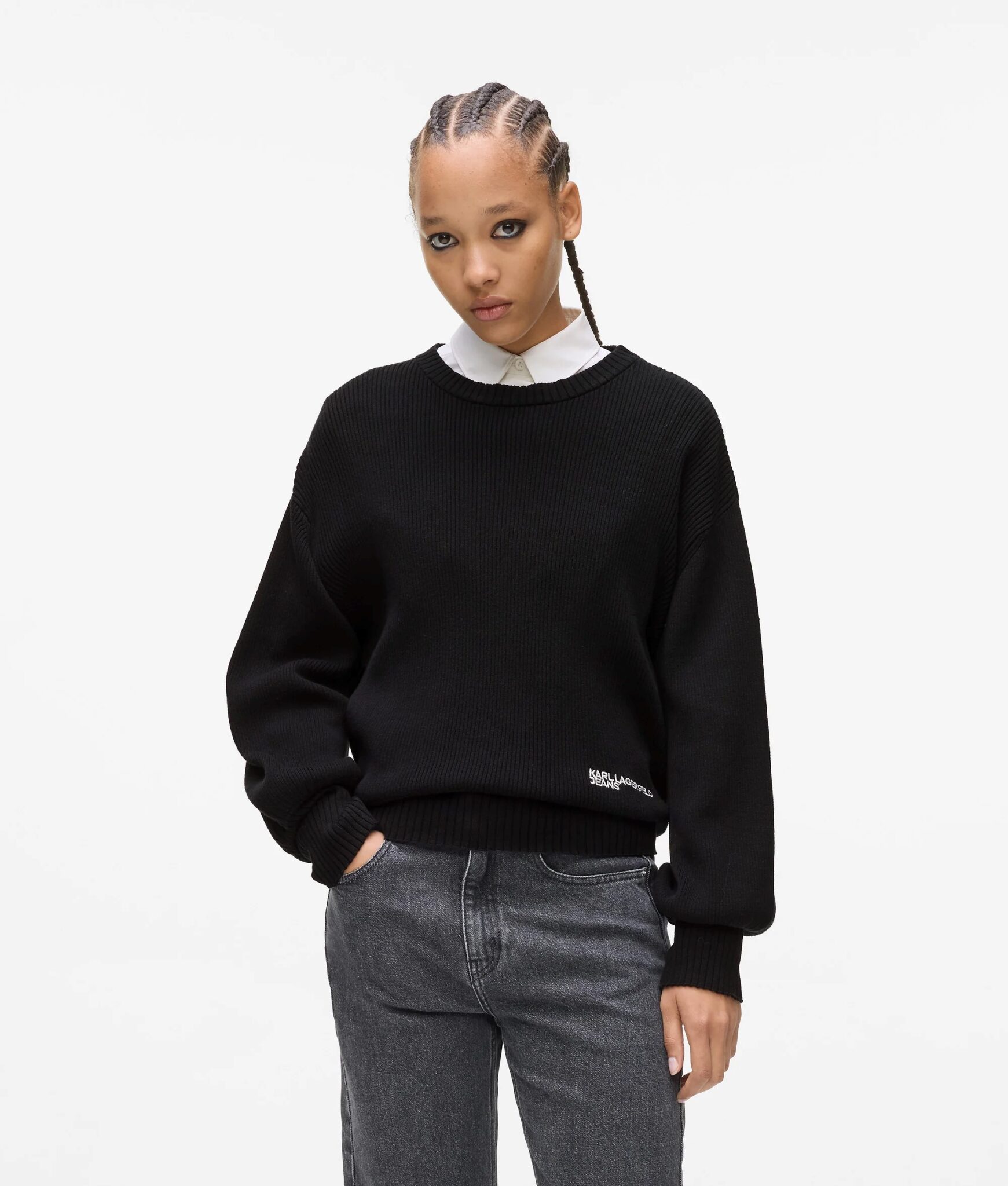 KARL LAGERFELD JEANS ΑΞΕΣΟΥΑΡ KLJ MONOGRAM SCARF A4W33074 | BLACK