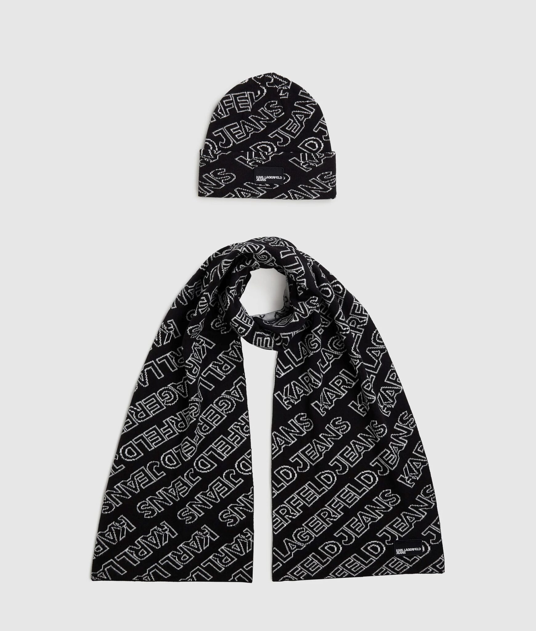 KARL LAGERFELD JEANS ΑΞΕΣΟΥΑΡ KLJ MONOGRAM SCARF A4W33074 | BLACK KARL LAGERFELD JEANS ΑΞΕΣΟΥΑΡ KLJ MONOGRAM SCARF A4W33074 | BLACK