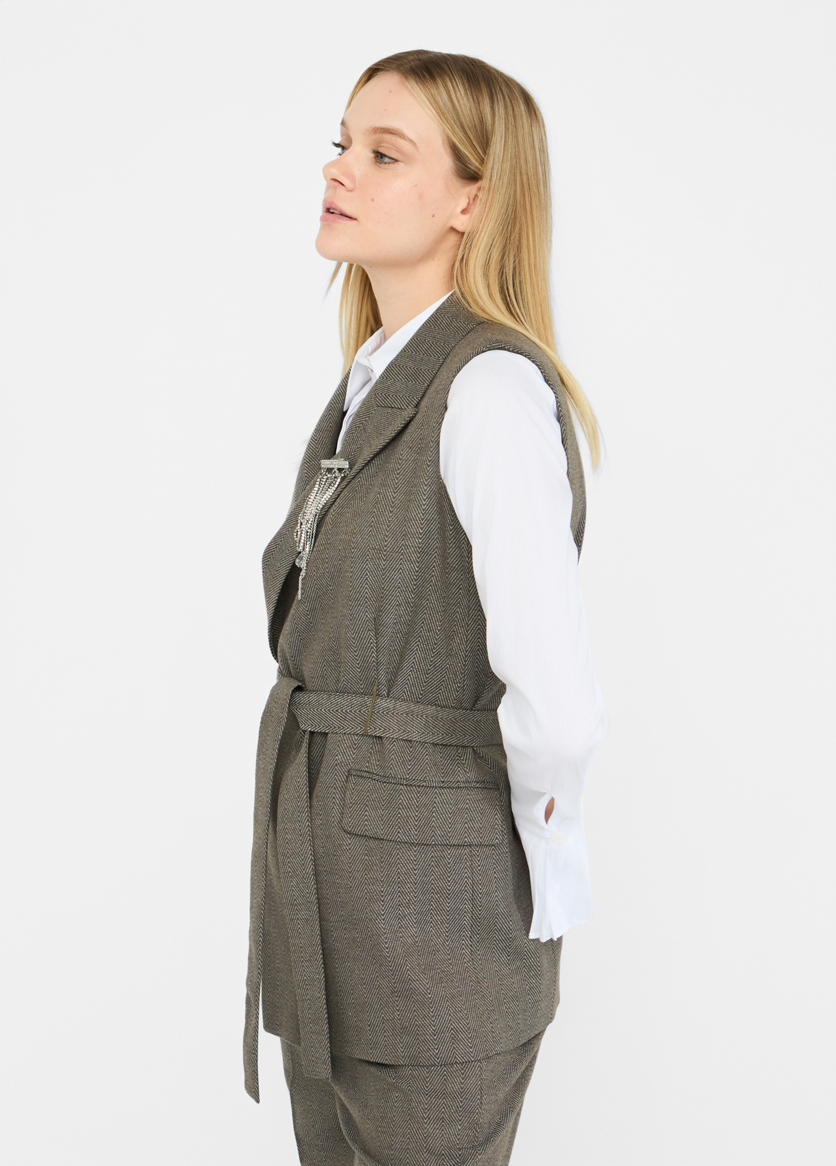 LIU JO GILET CINTURATO C/ ACCESSORIO ΖΑΚΕΤΑ ΓΥΝΑΙΚΕΙΟ | DARK GREEN LIU JO GILET CINTURATO C/ ACCESSORIO ΖΑΚΕΤΑ ΓΥΝΑΙΚΕΙΟ | DARK GREEN