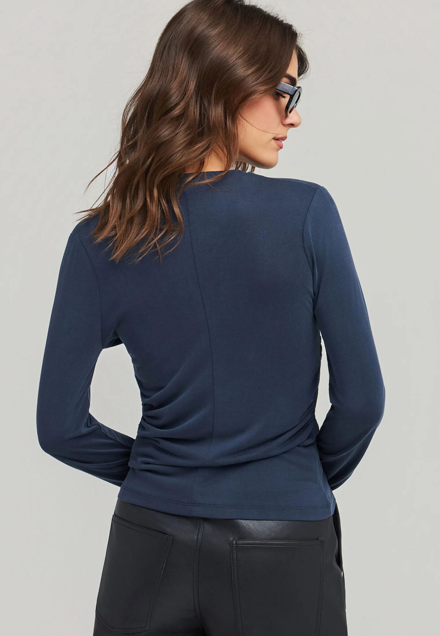 FUNKY BUDDHA ΓΥΝΑΙΚΕΊΑ ΜΠΛΟΎΖΑ ΜΕ ΜΑΚΡΎ ΜΑΝΊΚΙ | DARK BLUE FUNKY BUDDHA ΓΥΝΑΙΚΕΊΑ ΜΠΛΟΎΖΑ ΜΕ ΜΑΚΡΎ ΜΑΝΊΚΙ | DARK BLUE