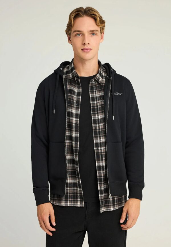 FUNKY BUDDHA ΑΝΔΡΙΚΉ ΖΑΚΈΤΑ ΦΟΎΤΕΡ ΜΕ ΚΟΥΚΟΎΛΑ | BLACK