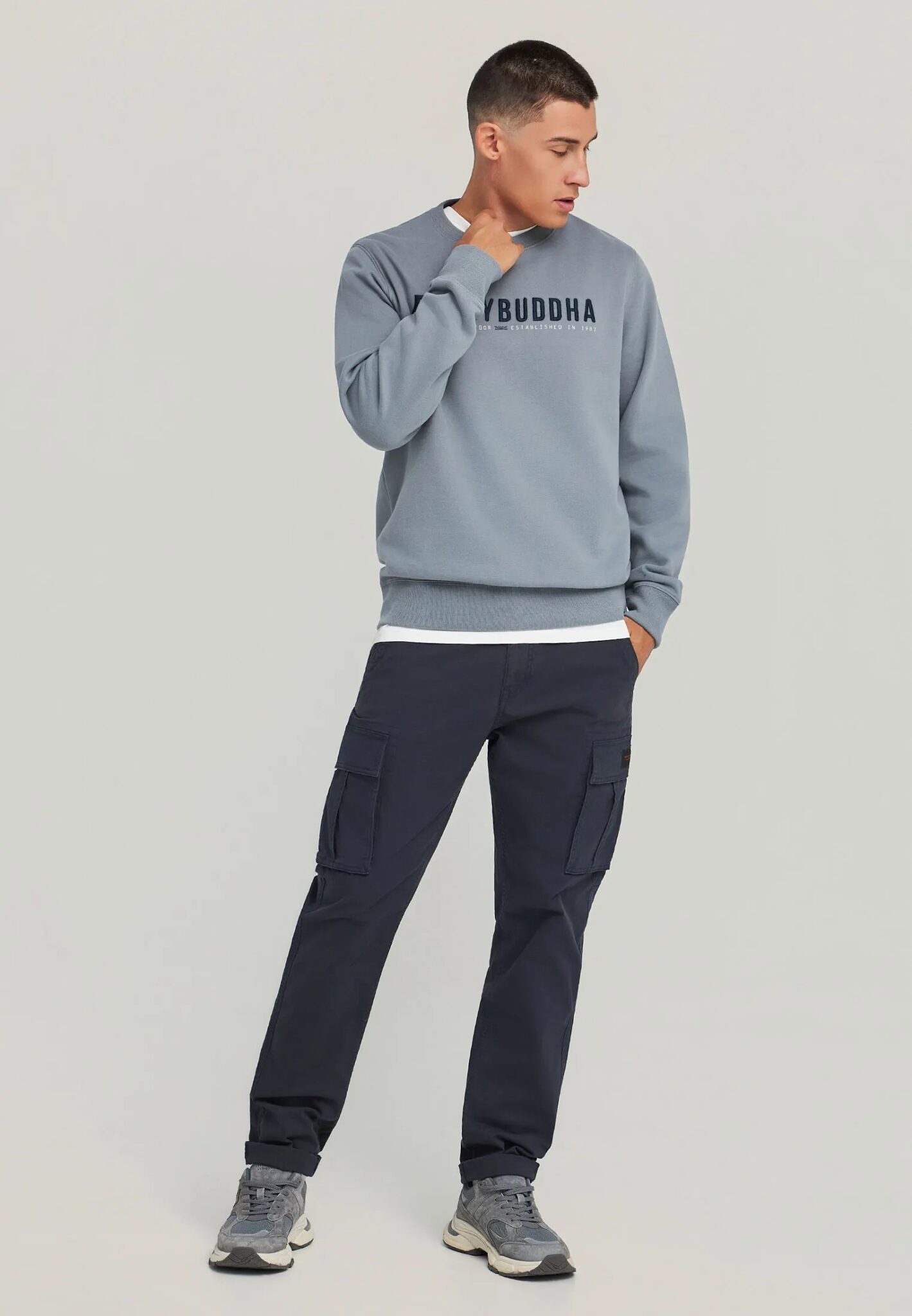 FUNKY BUDDHA ΑΝΔΡΙΚΌ ΠΑΝΤΕΛΌΝΙ CARGO | DARK BLUE