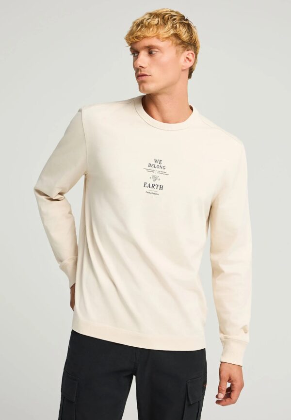 FUNKY BUDDHA ΑΝΔΡΙΚΉ ΜΠΛΟΎΖΑ ΜΕ ΜΑΚΡΎ ΜΑΝΊΚΙ | OFF WHITE