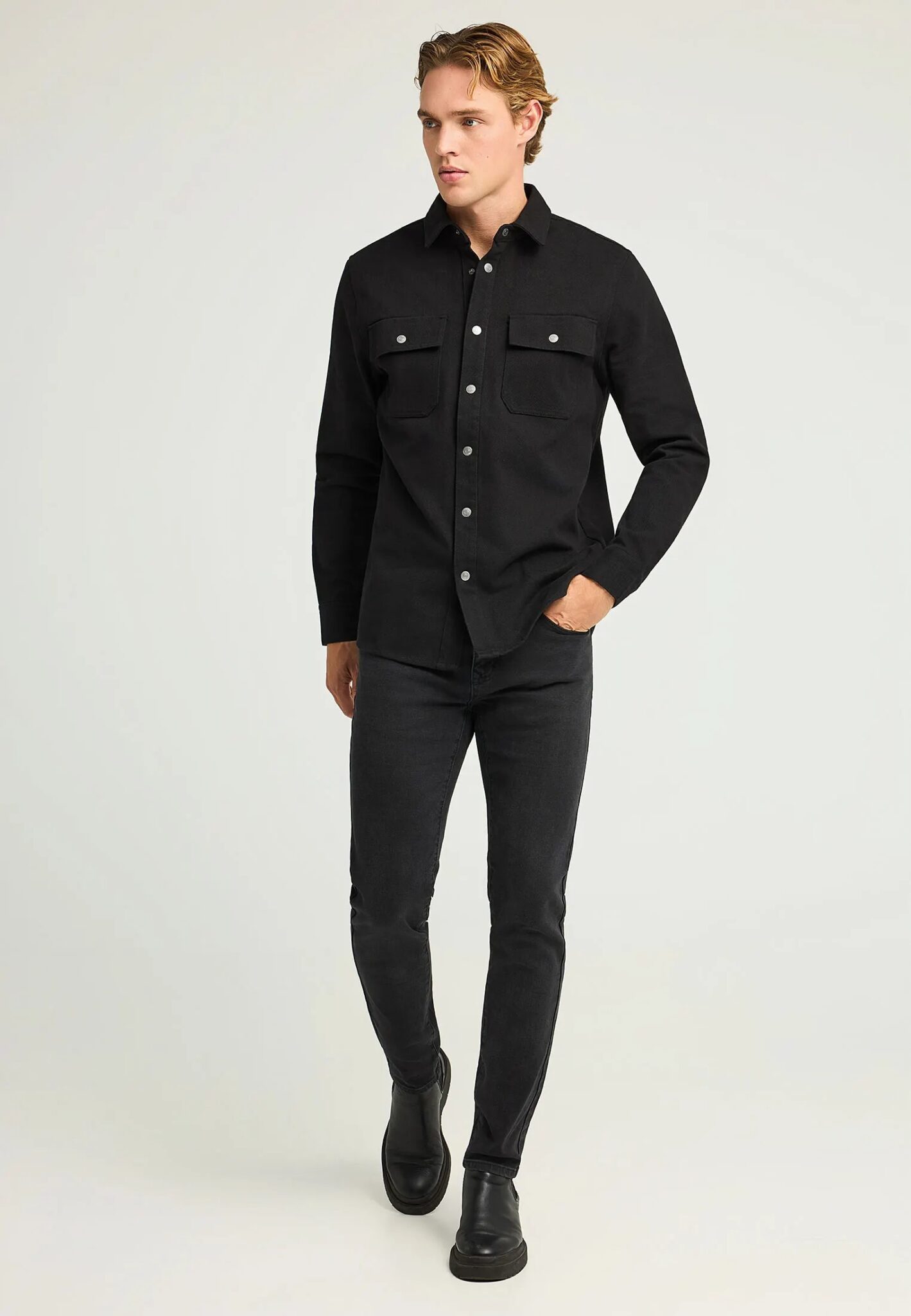 ΠΟΥΚΑΜΙΣΟ P-HANK-S-KENT-C1-222 | BLACK