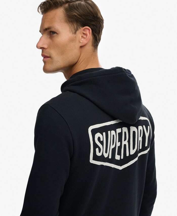 SUPERDRY HOODED SPORTS PUFFER JACKET ΜΠΟΥΦΑΝ ΑΝΔΡΙΚΟ | ANTHRACITE