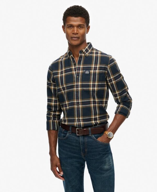 SUPERDRY L/S COTTON LUMBERJACK SHIRT ΠΟΥΚΑΜΙΣΟ ΑΝΔΡΙΚΟ | DARK BLUE