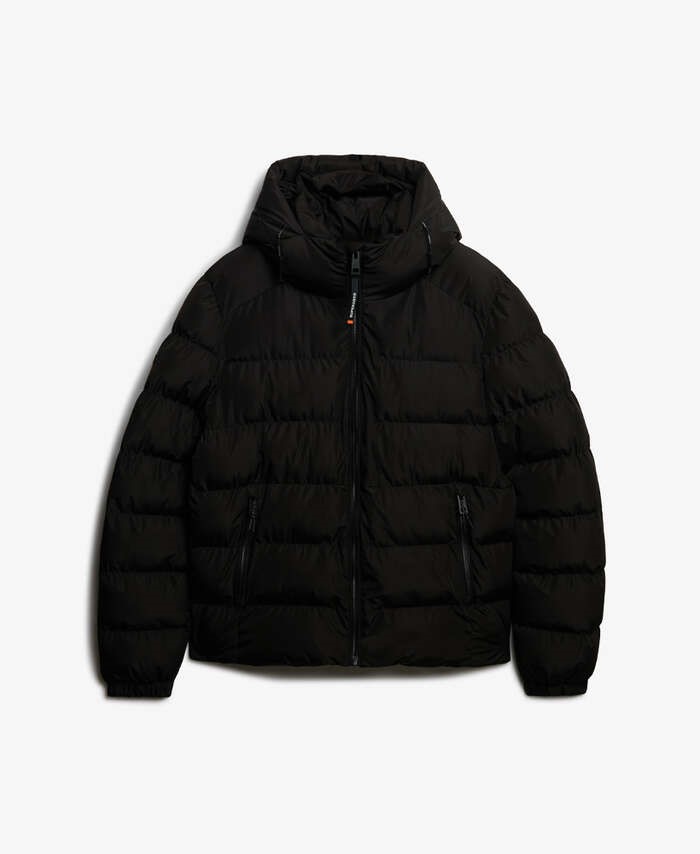 SUPERDRY HOODED SPORTS PUFFER JACKET ΜΠΟΥΦΑΝ ΑΝΔΡΙΚΟ | BLACK SUPERDRY HOODED SPORTS PUFFER JACKET ΜΠΟΥΦΑΝ ΑΝΔΡΙΚΟ | BLACK