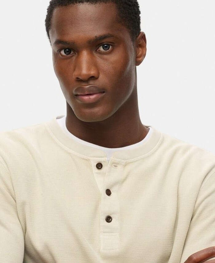 SUPERDRY WAFFLE LONG SLEEVE HENLEY TOP ΜΠΛΟΥΖΑ ΑΝΔΡΙΚΟ | BEIGE SUPERDRY WAFFLE LONG SLEEVE HENLEY TOP ΜΠΛΟΥΖΑ ΑΝΔΡΙΚΟ | BEIGE