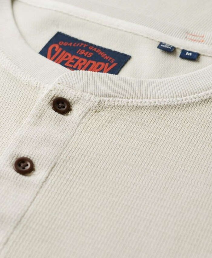 SUPERDRY WAFFLE LONG SLEEVE HENLEY TOP ΜΠΛΟΥΖΑ ΑΝΔΡΙΚΟ | BEIGE SUPERDRY WAFFLE LONG SLEEVE HENLEY TOP ΜΠΛΟΥΖΑ ΑΝΔΡΙΚΟ | BEIGE