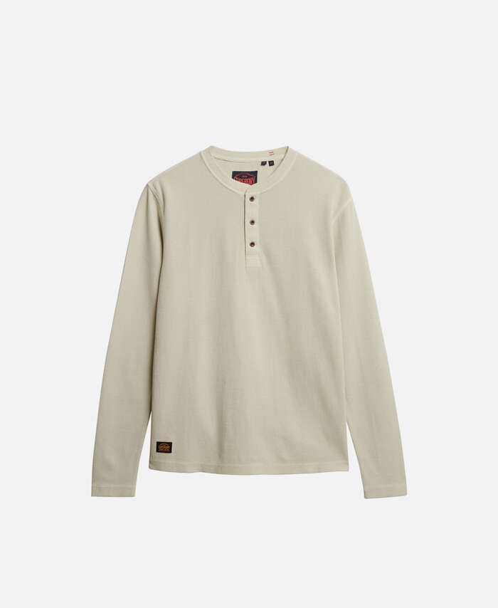 SUPERDRY WAFFLE LONG SLEEVE HENLEY TOP ΜΠΛΟΥΖΑ ΑΝΔΡΙΚΟ | BEIGE SUPERDRY WAFFLE LONG SLEEVE HENLEY TOP ΜΠΛΟΥΖΑ ΑΝΔΡΙΚΟ | BEIGE